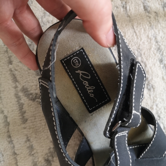 Vintage, 90's chunky heeled sandals - Picture 3 of 4